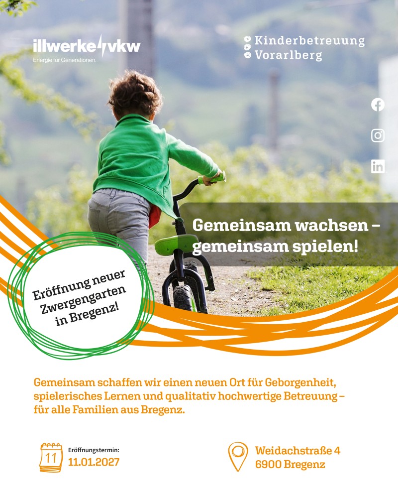 Ankündigung Eröffnung Zwergengarten illwerke vkw. (c) KibeV