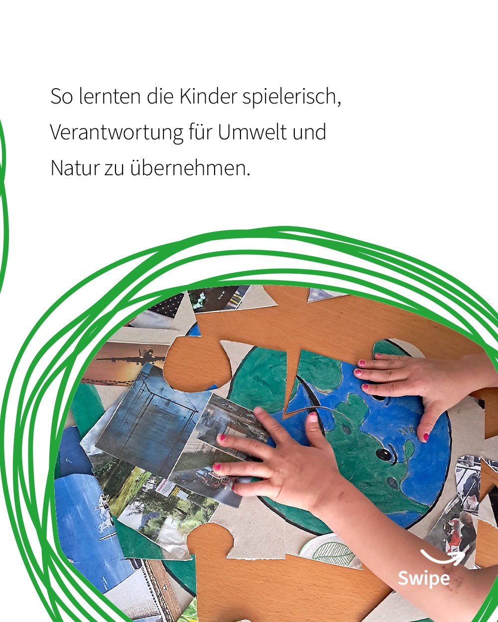 Folie 6: Kinder lernen Verantwortung spielerisch für Umwelt & Natur zu übernehmen. (c) KibeV
